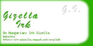 gizella irk business card